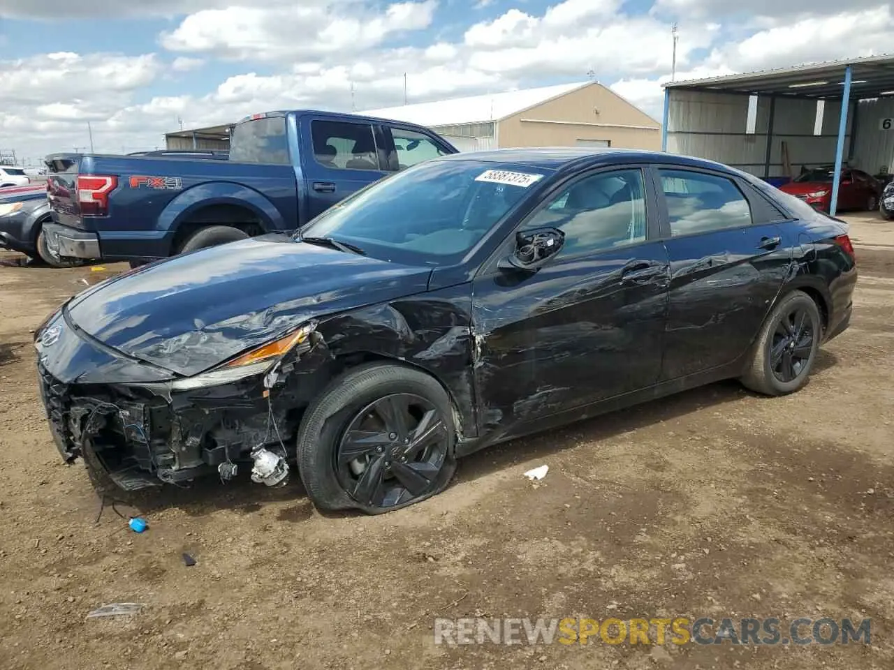1 Photograph of a damaged car KMHLM4AG3PU372242 HYUNDAI ELANTRA 2023