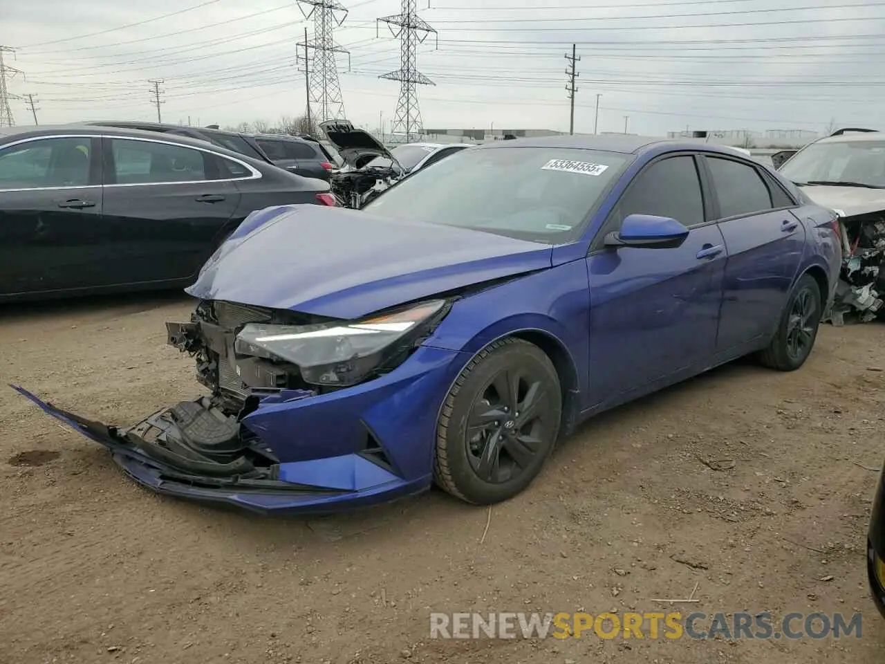 1 Photograph of a damaged car KMHLM4AG3PU437669 HYUNDAI ELANTRA 2023