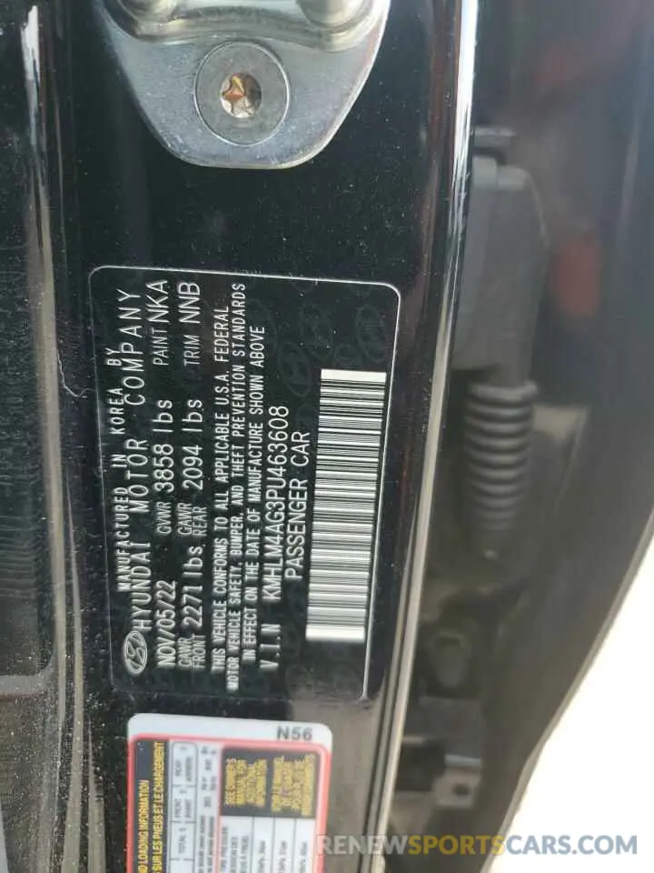12 Photograph of a damaged car KMHLM4AG3PU463608 HYUNDAI ELANTRA 2023