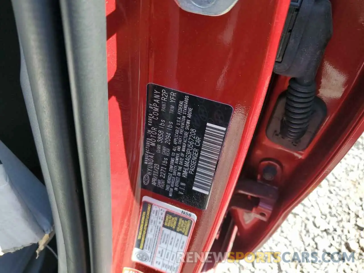 12 Photograph of a damaged car KMHLM4AG3PU567208 HYUNDAI ELANTRA 2023