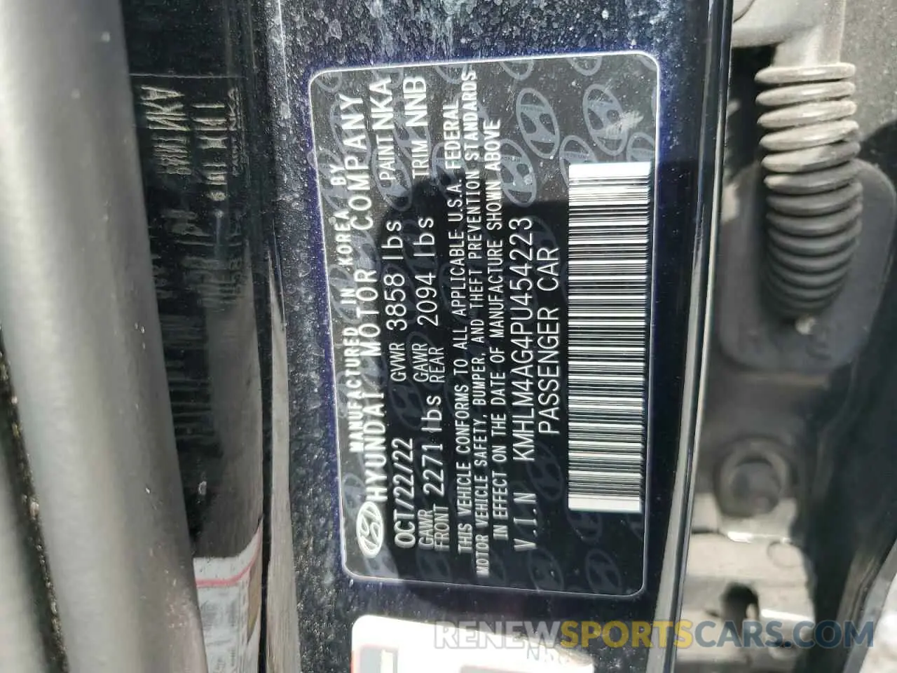 13 Photograph of a damaged car KMHLM4AG4PU454223 HYUNDAI ELANTRA 2023