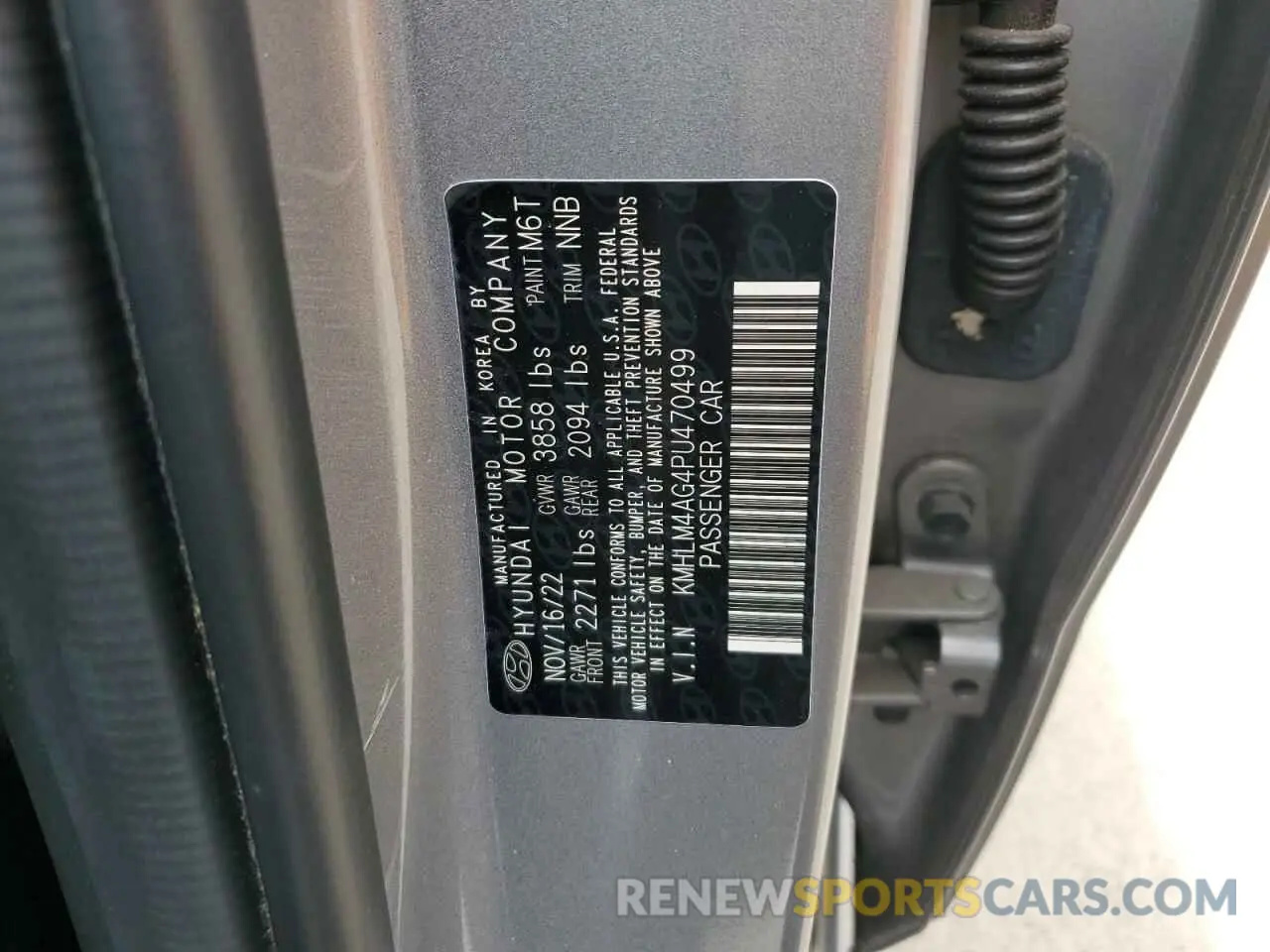 12 Photograph of a damaged car KMHLM4AG4PU470499 HYUNDAI ELANTRA 2023