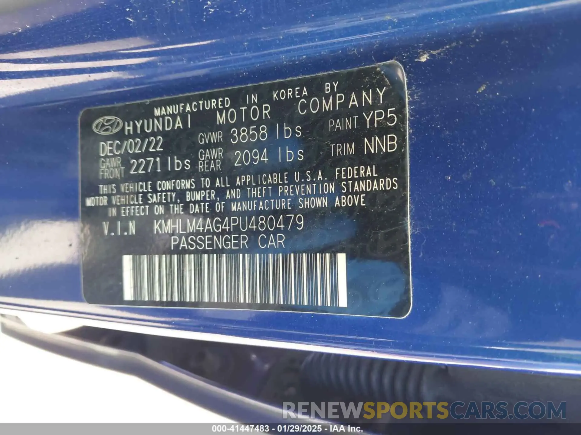 9 Photograph of a damaged car KMHLM4AG4PU480479 HYUNDAI ELANTRA 2023