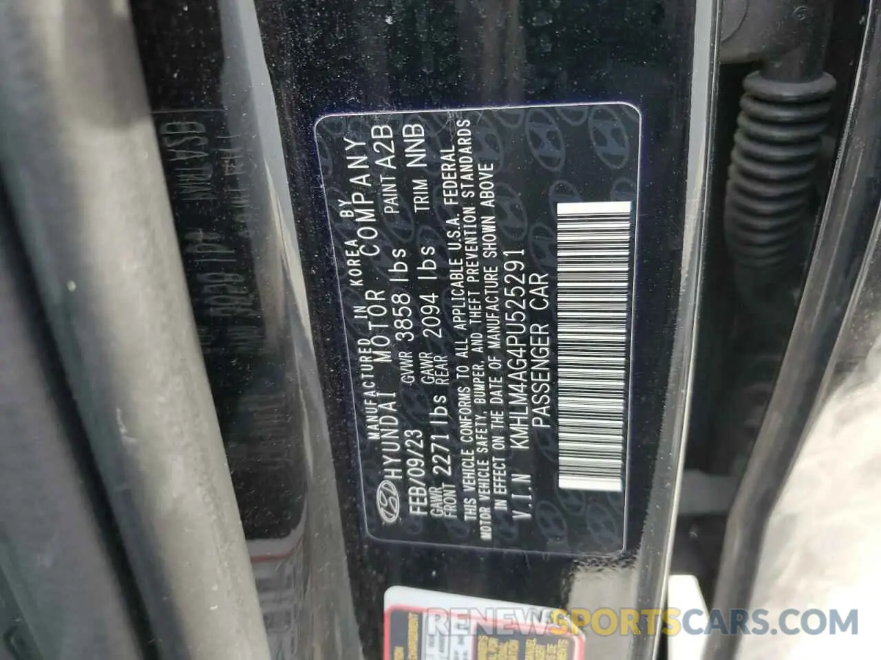 12 Photograph of a damaged car KMHLM4AG4PU525291 HYUNDAI ELANTRA 2023