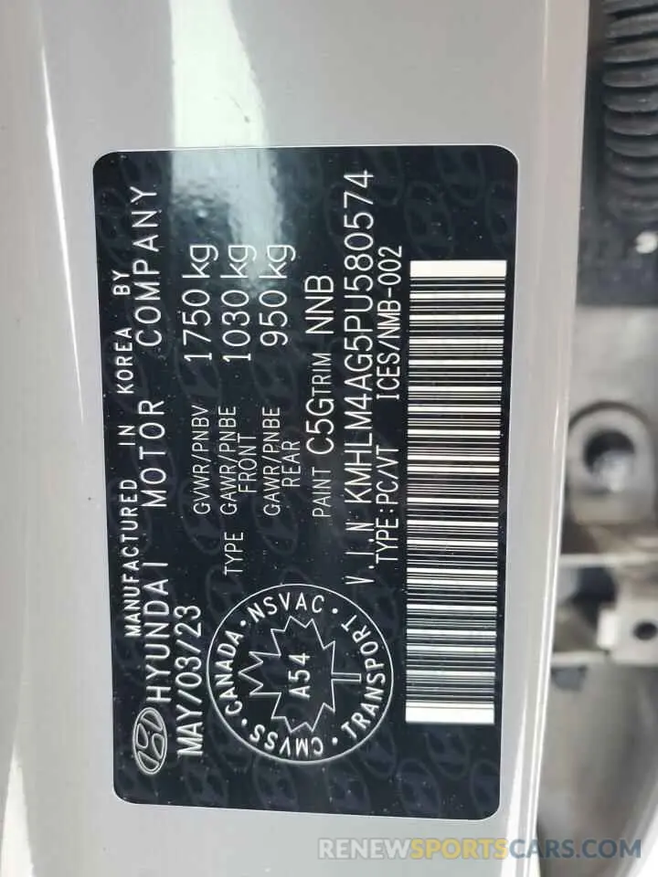 12 Photograph of a damaged car KMHLM4AG5PU580574 HYUNDAI ELANTRA 2023