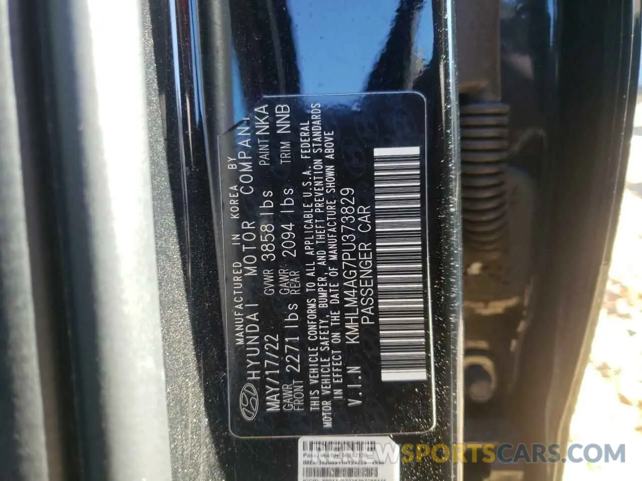 14 Photograph of a damaged car KMHLM4AG7PU373829 HYUNDAI ELANTRA 2023