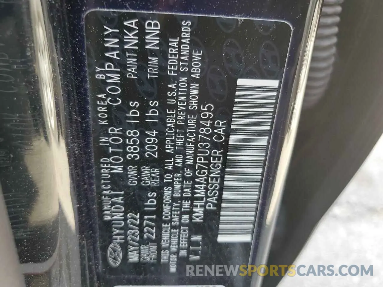 13 Photograph of a damaged car KMHLM4AG7PU378495 HYUNDAI ELANTRA 2023