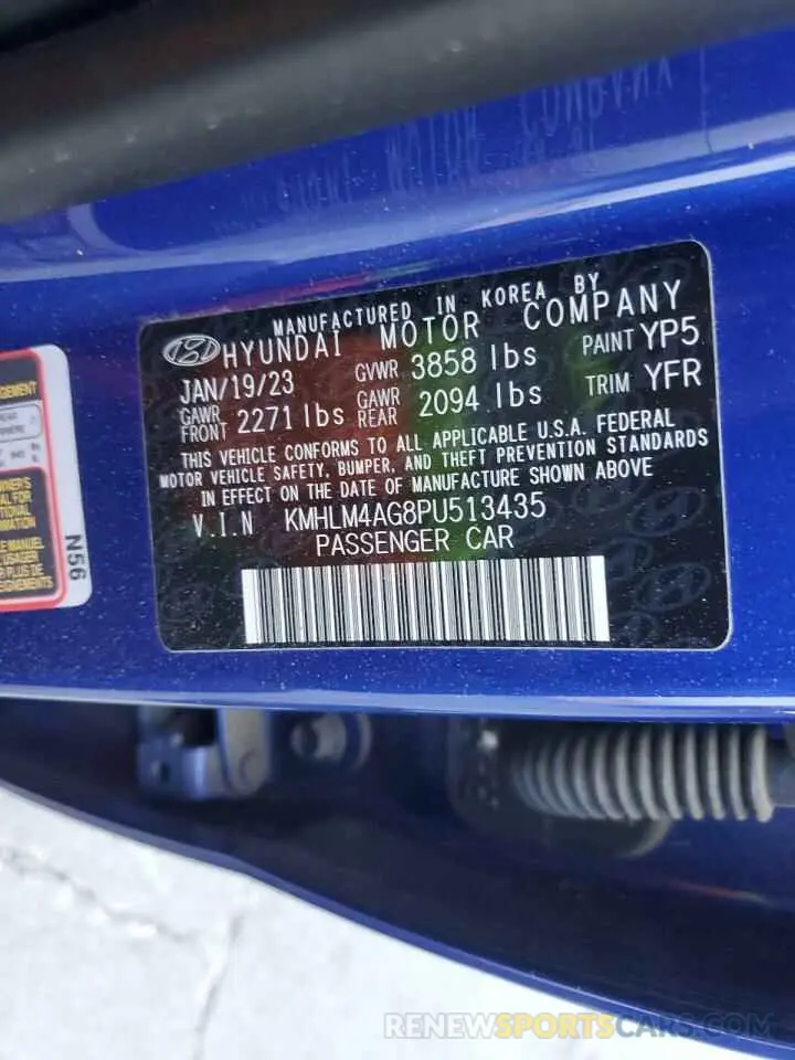 14 Photograph of a damaged car KMHLM4AG8PU513435 HYUNDAI ELANTRA 2023