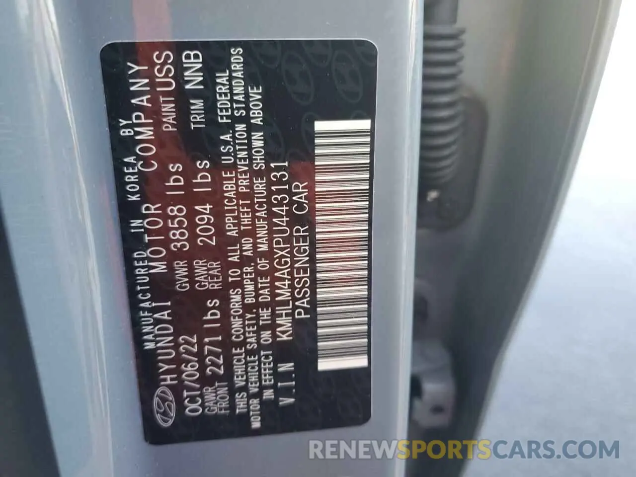 12 Photograph of a damaged car KMHLM4AGXPU443131 HYUNDAI ELANTRA 2023