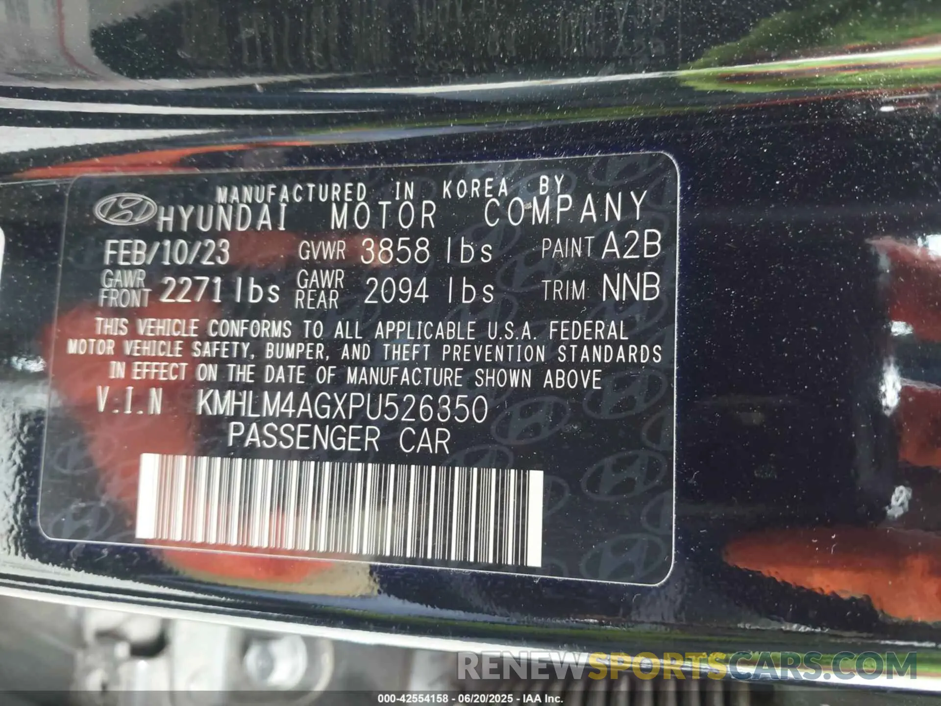 9 Photograph of a damaged car KMHLM4AGXPU526350 HYUNDAI ELANTRA 2023