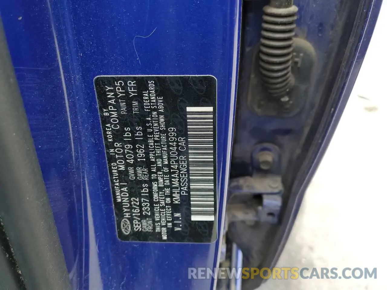 12 Photograph of a damaged car KMHLM4AJ4PU044999 HYUNDAI ELANTRA 2023
