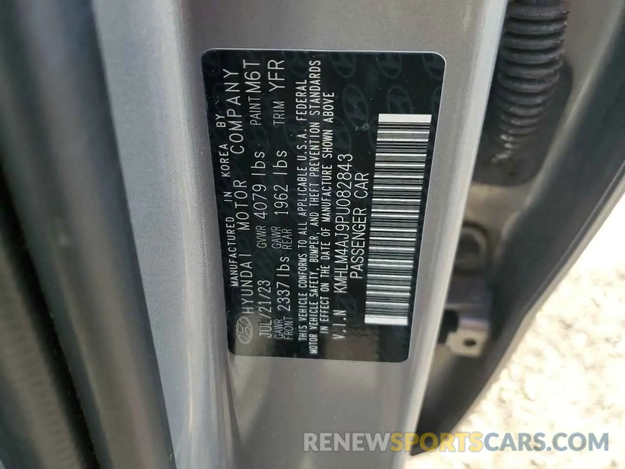 14 Photograph of a damaged car KMHLM4AJ9PU082843 HYUNDAI ELANTRA 2023