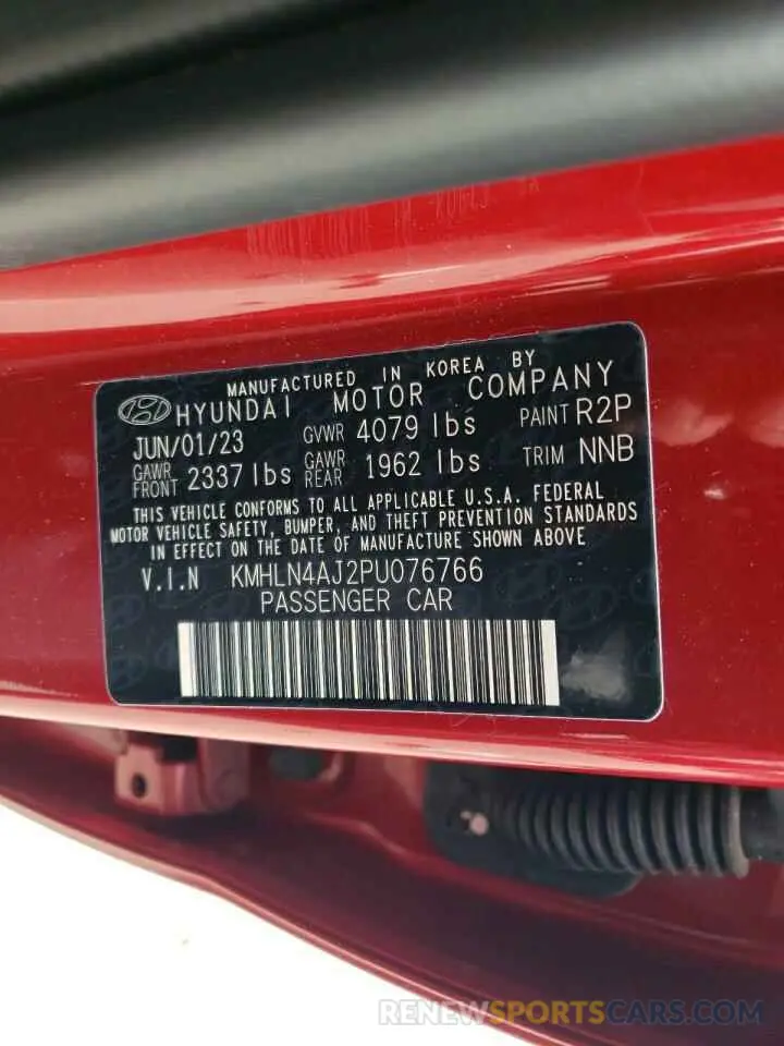 13 Photograph of a damaged car KMHLN4AJ2PU076766 HYUNDAI ELANTRA 2023
