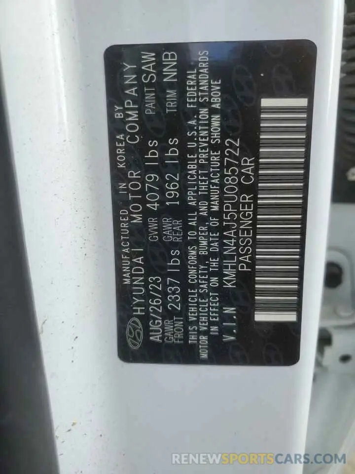 13 Photograph of a damaged car KMHLN4AJ5PU085722 HYUNDAI ELANTRA 2023