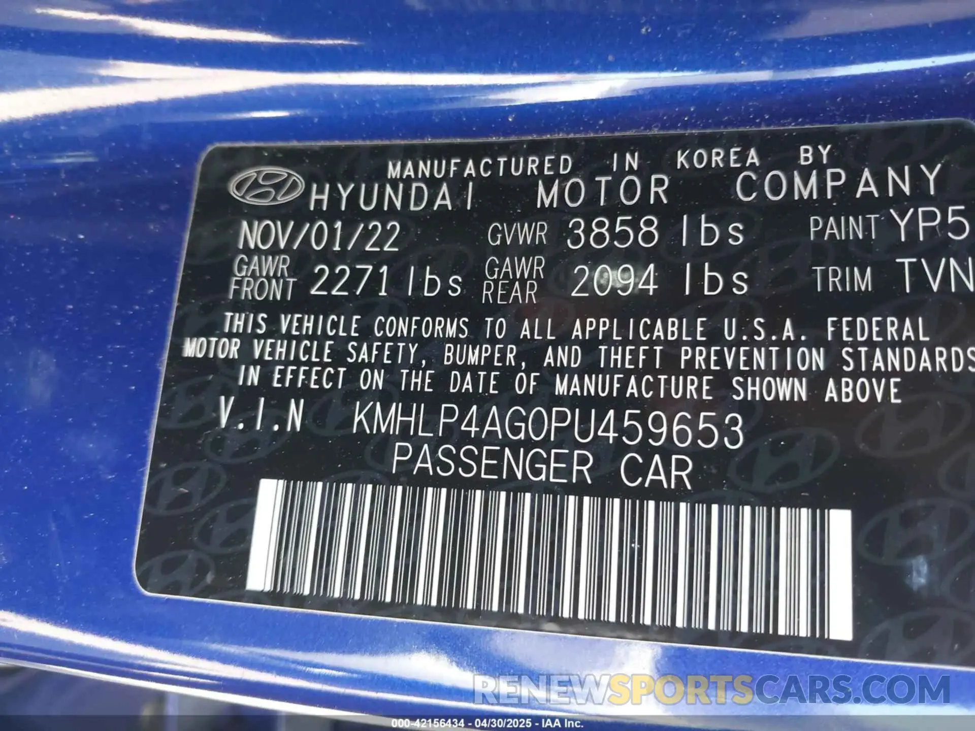 9 Photograph of a damaged car KMHLP4AG0PU459653 HYUNDAI ELANTRA 2023