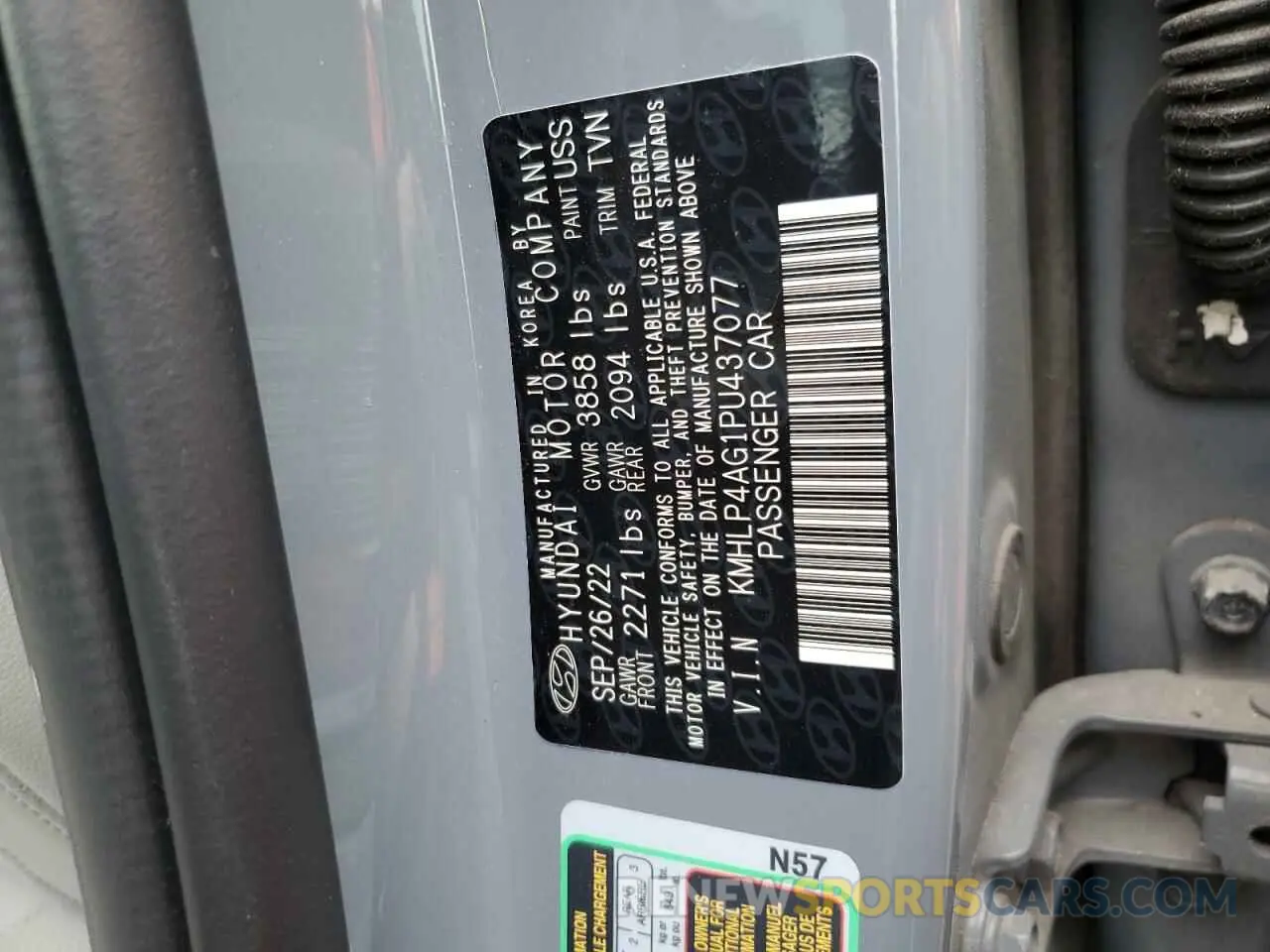 12 Photograph of a damaged car KMHLP4AG1PU437077 HYUNDAI ELANTRA 2023