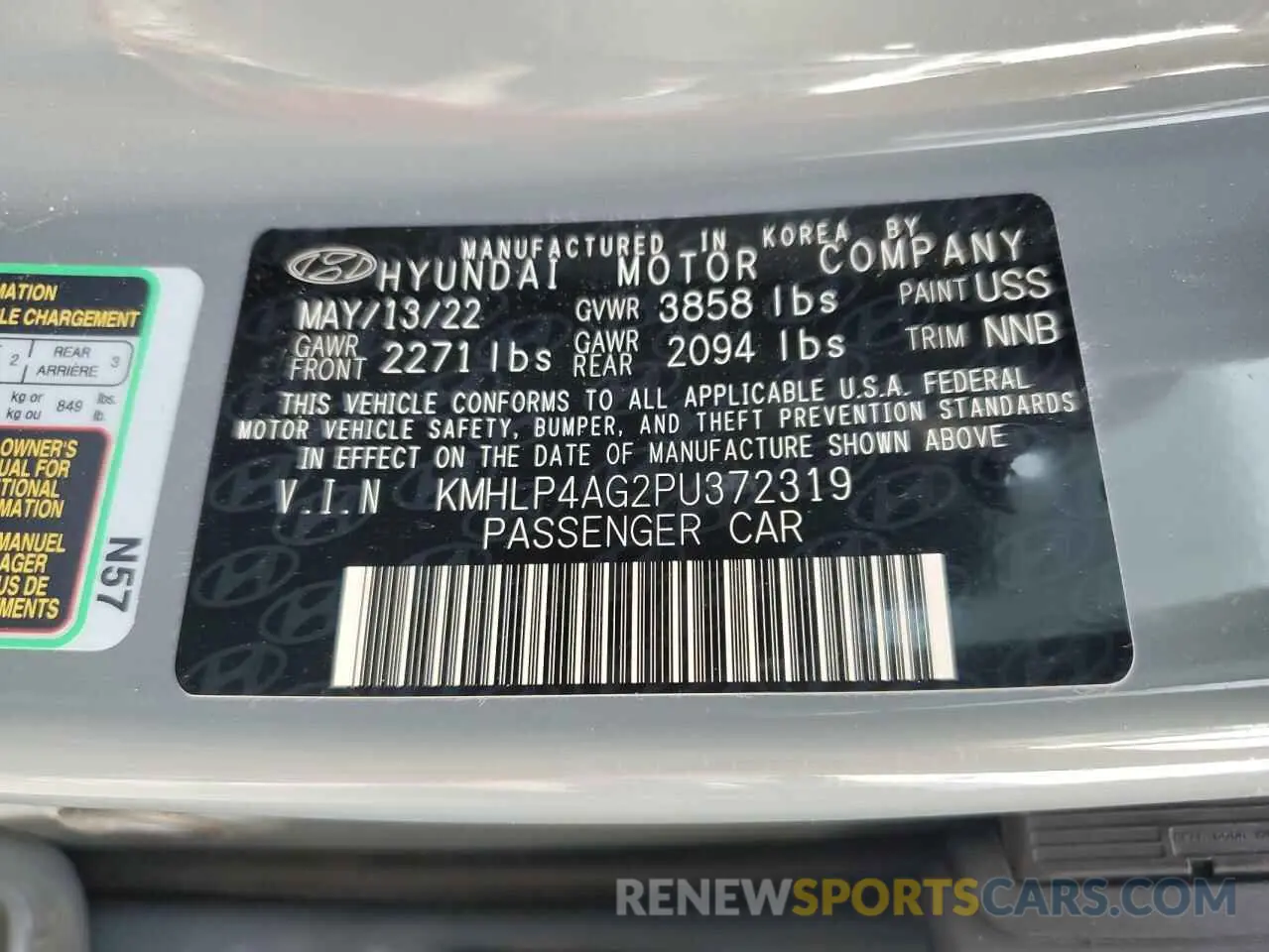 13 Photograph of a damaged car KMHLP4AG2PU372319 HYUNDAI ELANTRA 2023