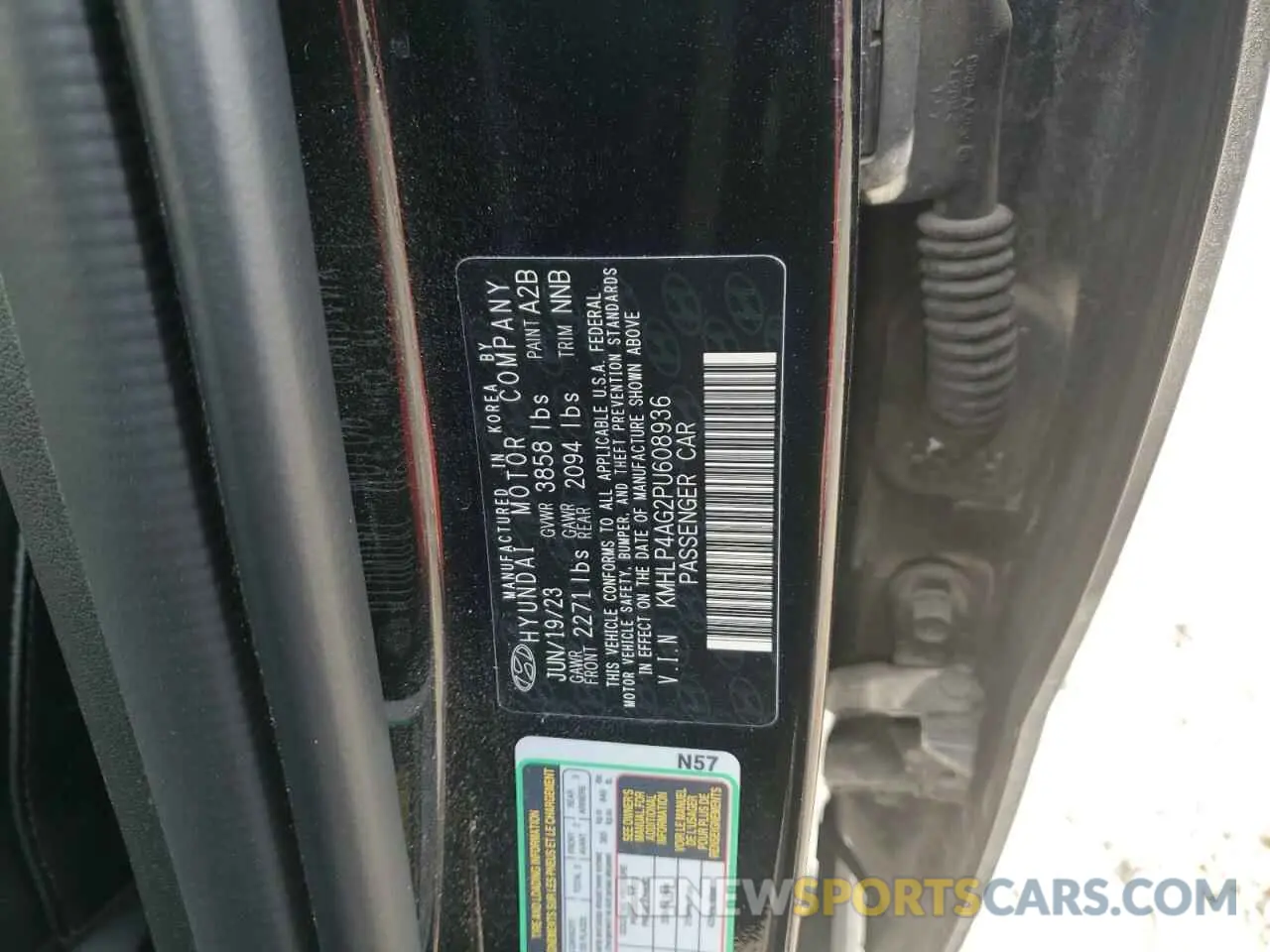 13 Photograph of a damaged car KMHLP4AG2PU608936 HYUNDAI ELANTRA 2023