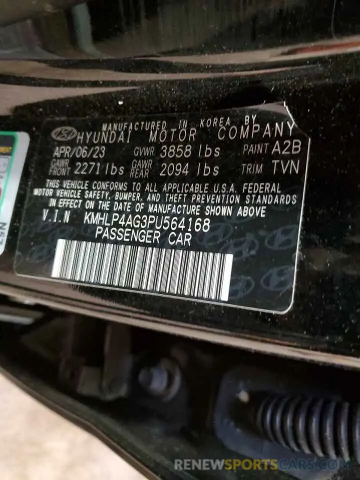 13 Photograph of a damaged car KMHLP4AG3PU564168 HYUNDAI ELANTRA 2023
