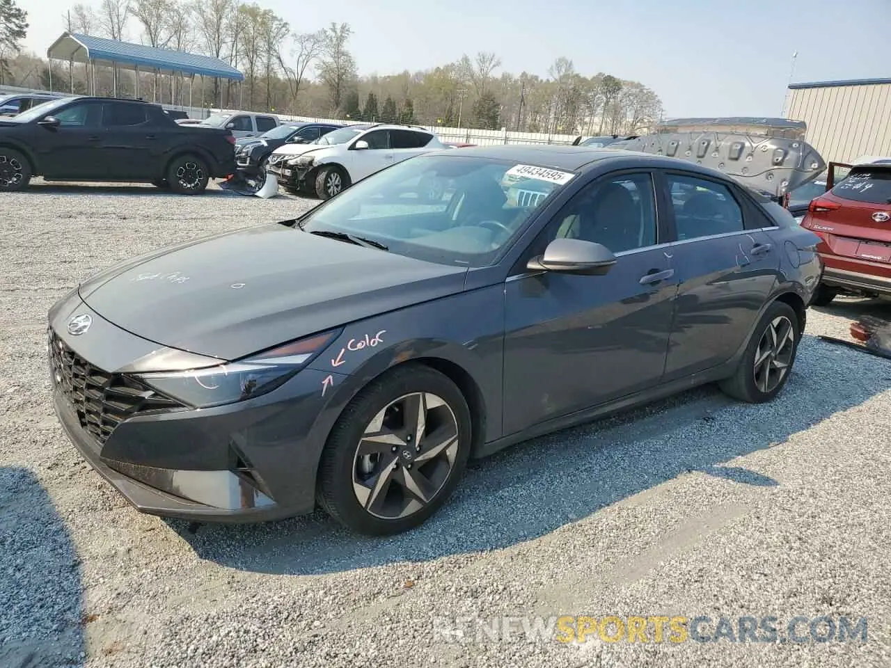 1 Photograph of a damaged car KMHLP4AG4PU561151 HYUNDAI ELANTRA 2023