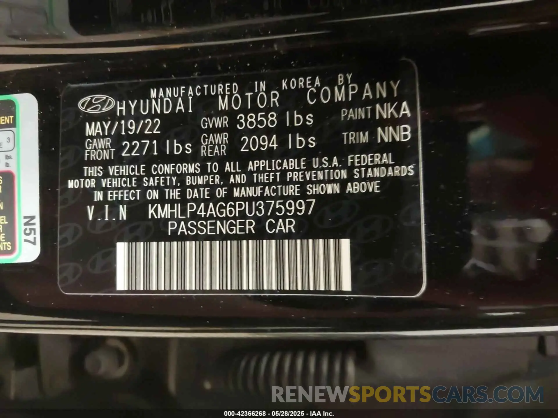 9 Photograph of a damaged car KMHLP4AG6PU375997 HYUNDAI ELANTRA 2023
