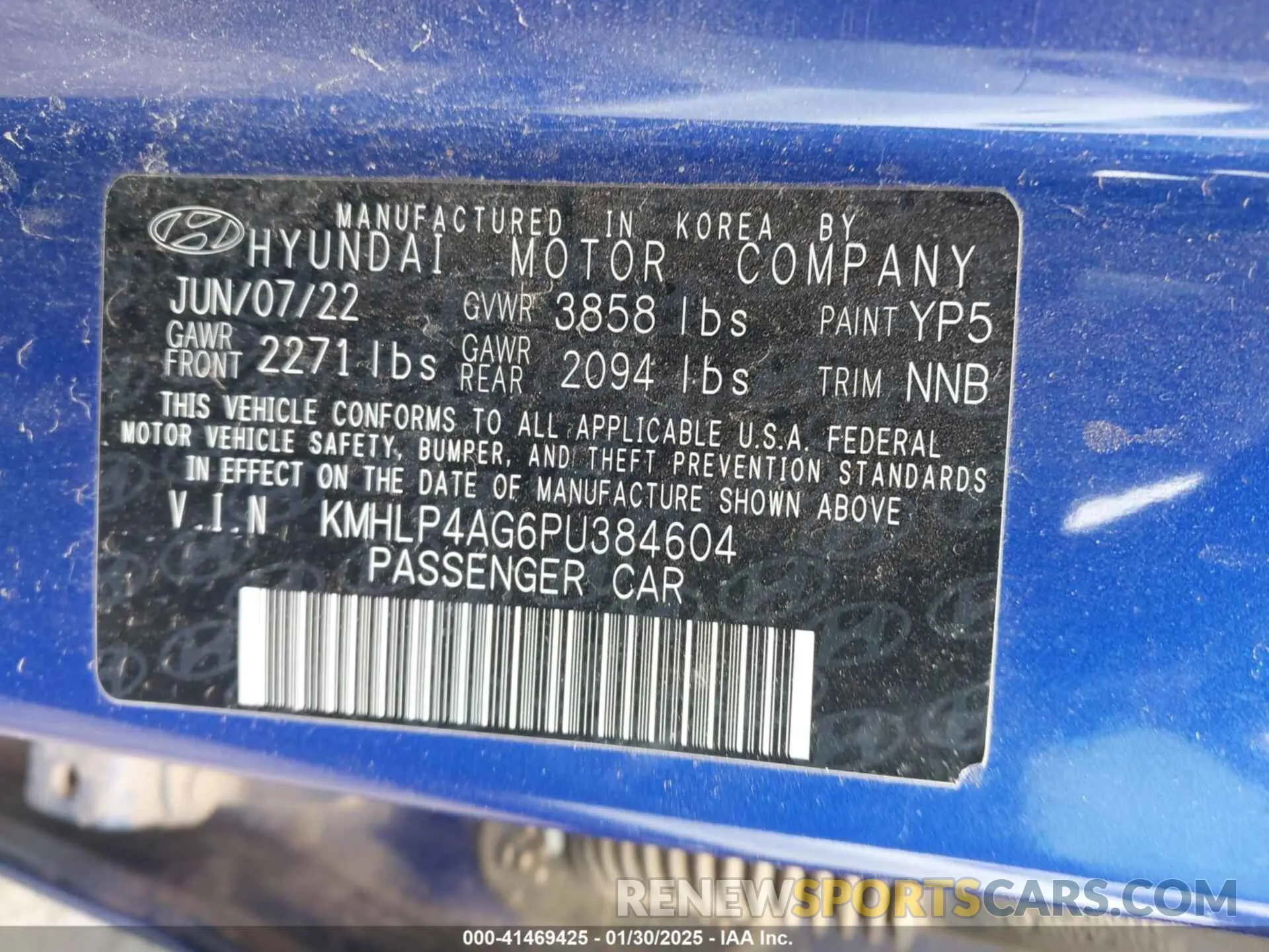9 Photograph of a damaged car KMHLP4AG6PU384604 HYUNDAI ELANTRA 2023