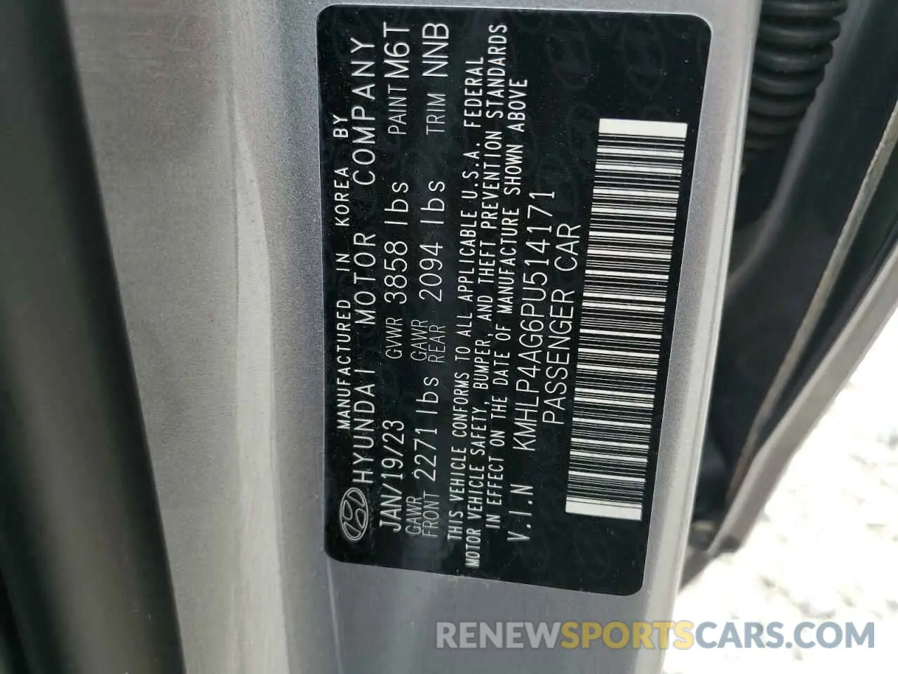 14 Photograph of a damaged car KMHLP4AG6PU514171 HYUNDAI ELANTRA 2023