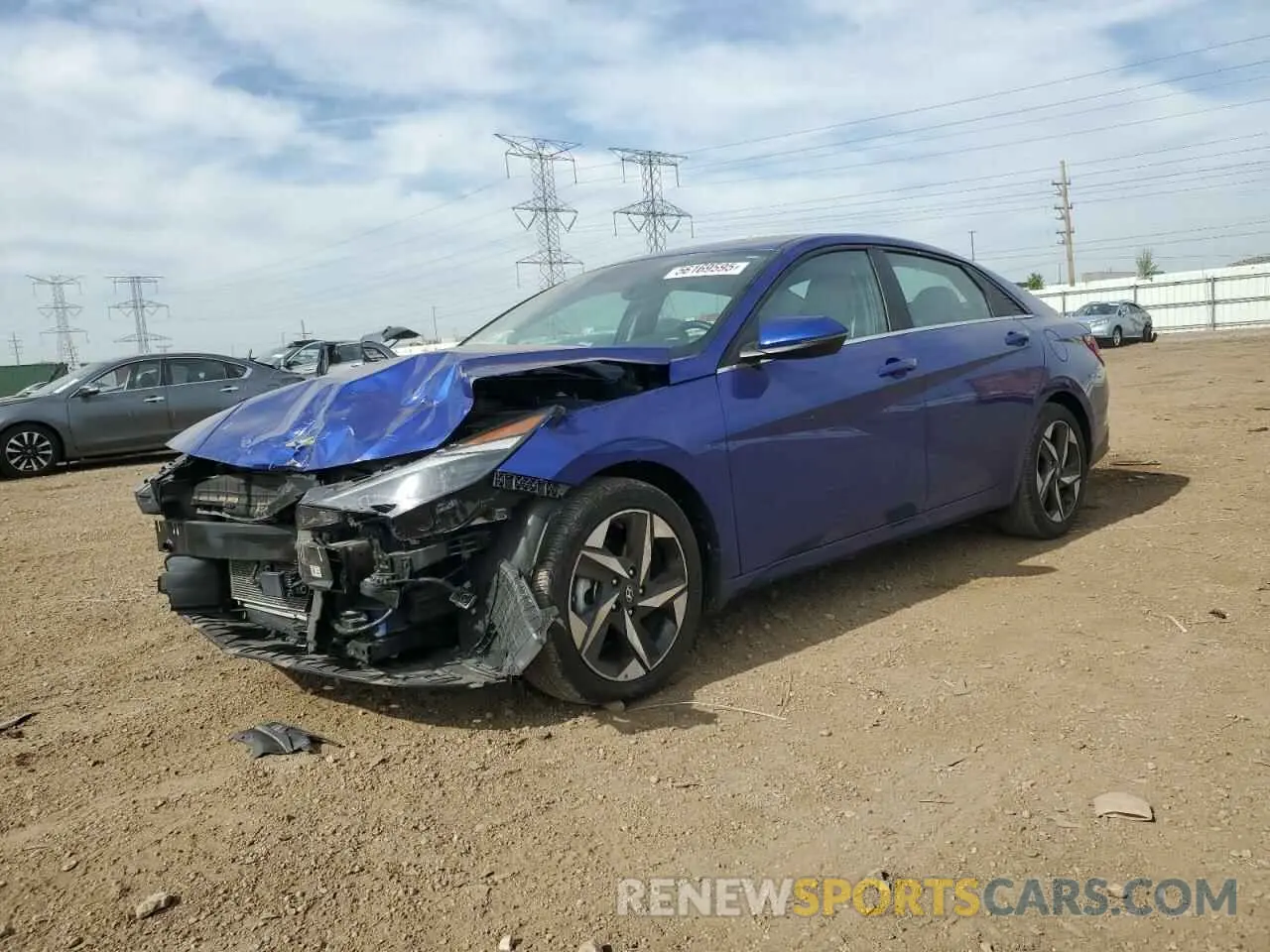 1 Photograph of a damaged car KMHLP4AG7PU402317 HYUNDAI ELANTRA 2023