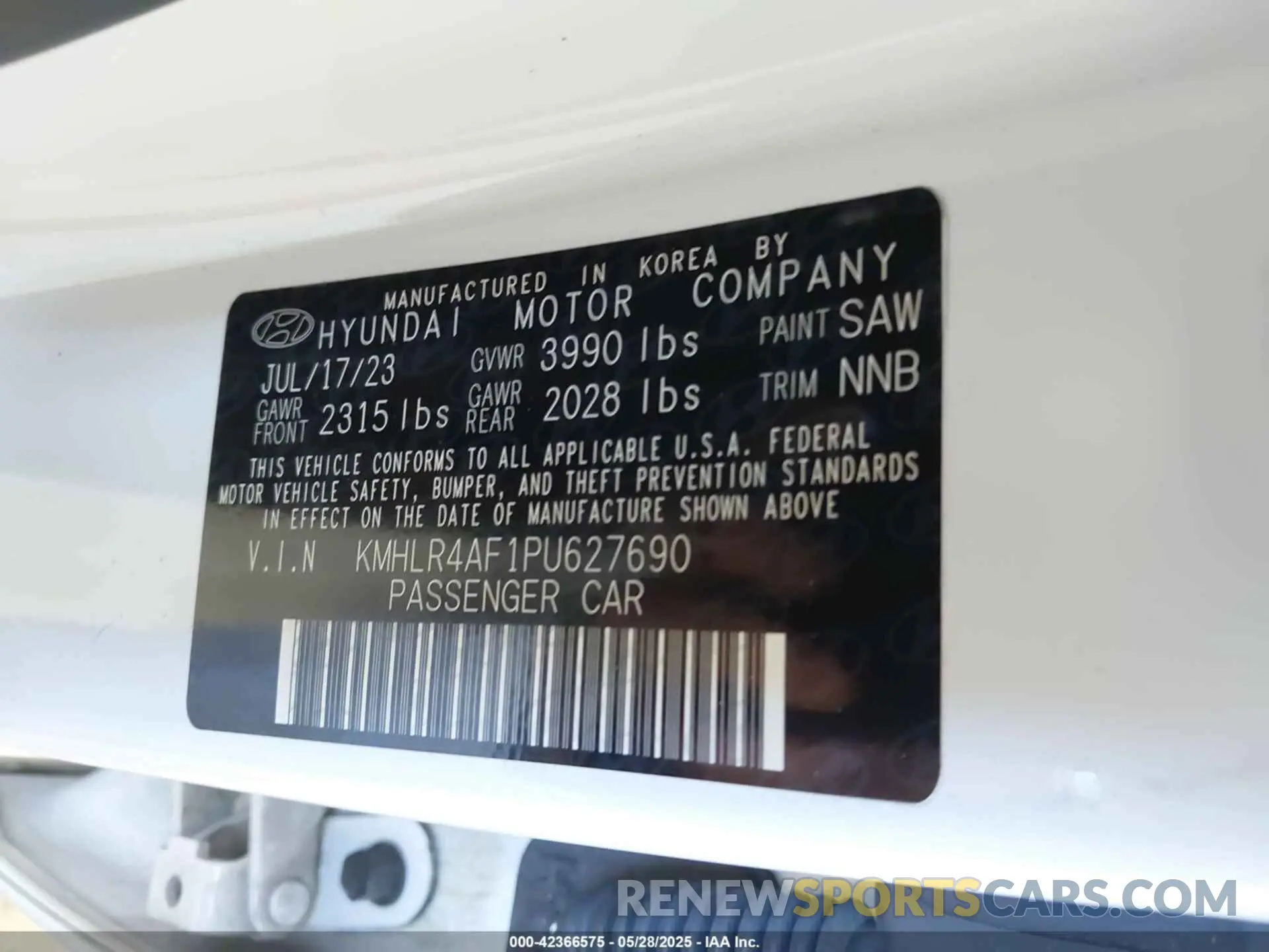 9 Photograph of a damaged car KMHLR4AF1PU627690 HYUNDAI ELANTRA 2023