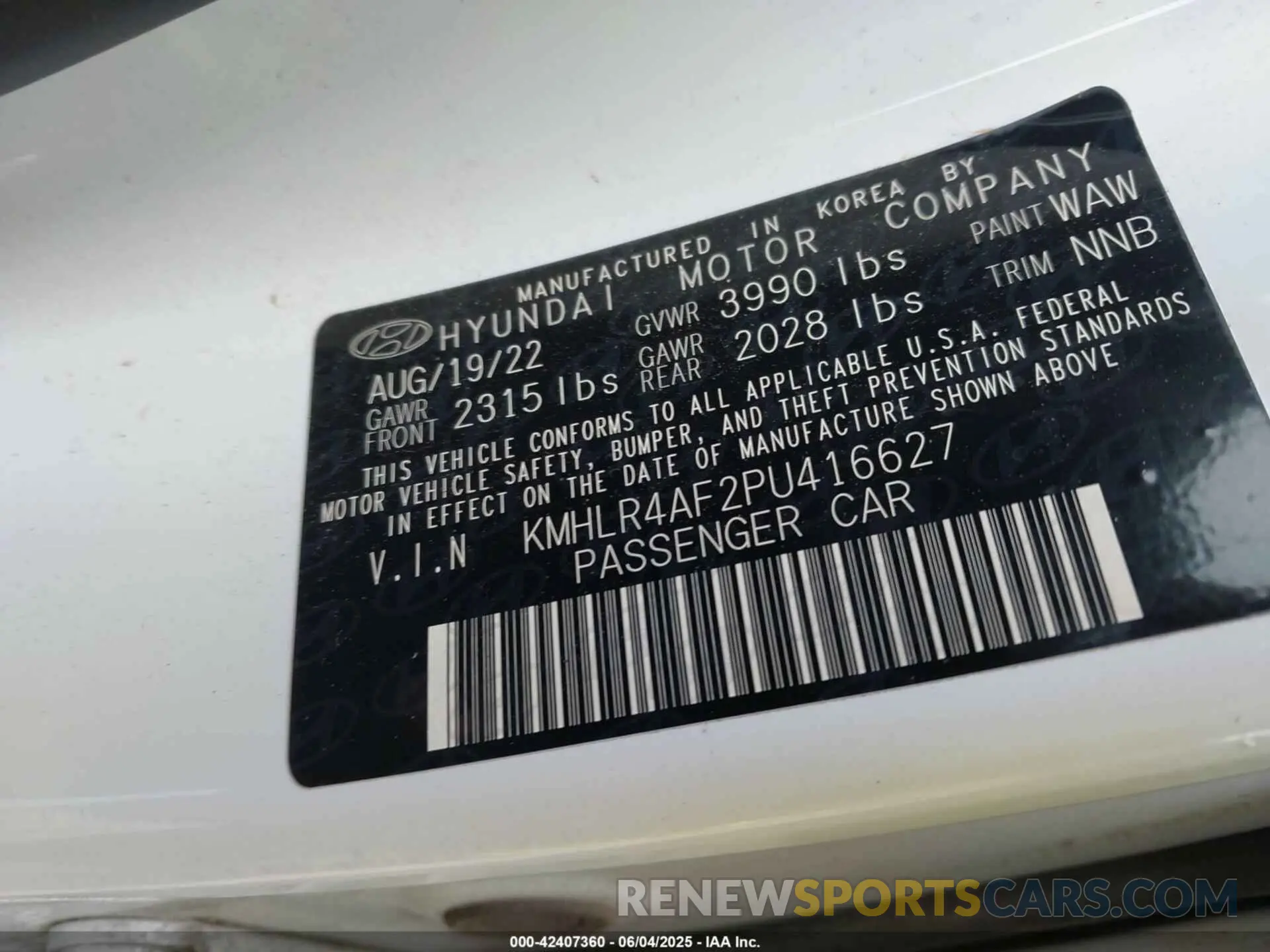 9 Photograph of a damaged car KMHLR4AF2PU416627 HYUNDAI ELANTRA 2023