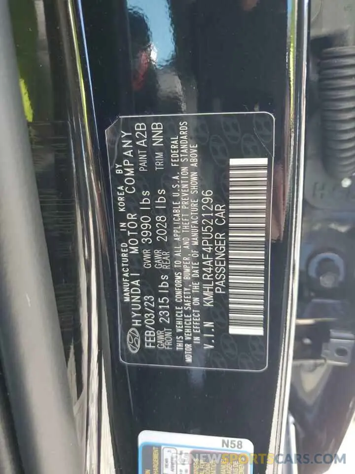 12 Photograph of a damaged car KMHLR4AF4PU521296 HYUNDAI ELANTRA 2023