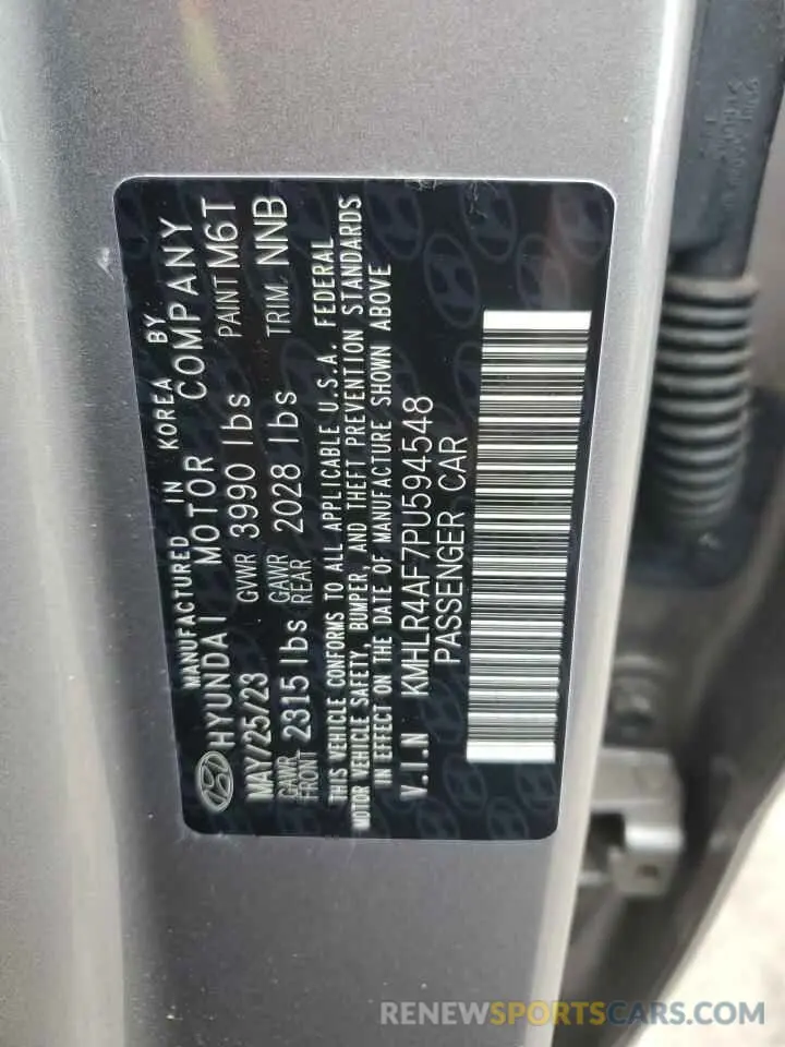 13 Photograph of a damaged car KMHLR4AF7PU594548 HYUNDAI ELANTRA 2023