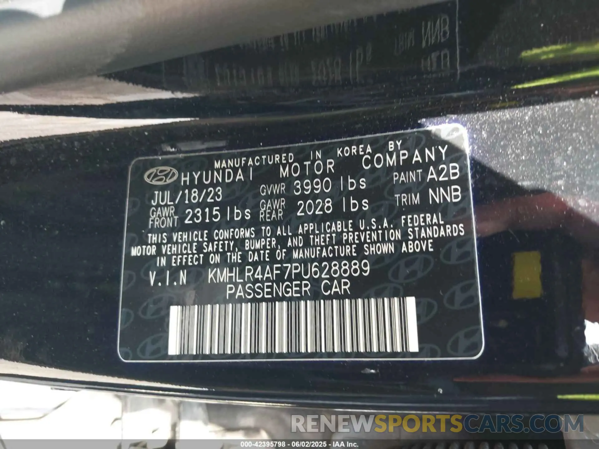 9 Photograph of a damaged car KMHLR4AF7PU628889 HYUNDAI ELANTRA 2023