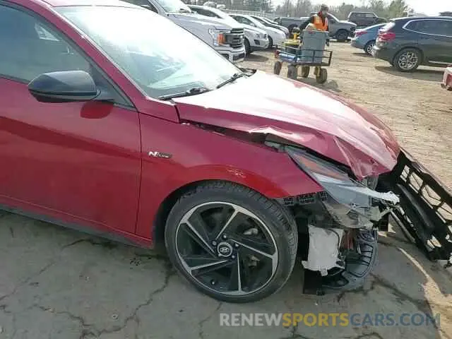 10 Photograph of a damaged car KMHLR4AF9PU478641 HYUNDAI ELANTRA 2023