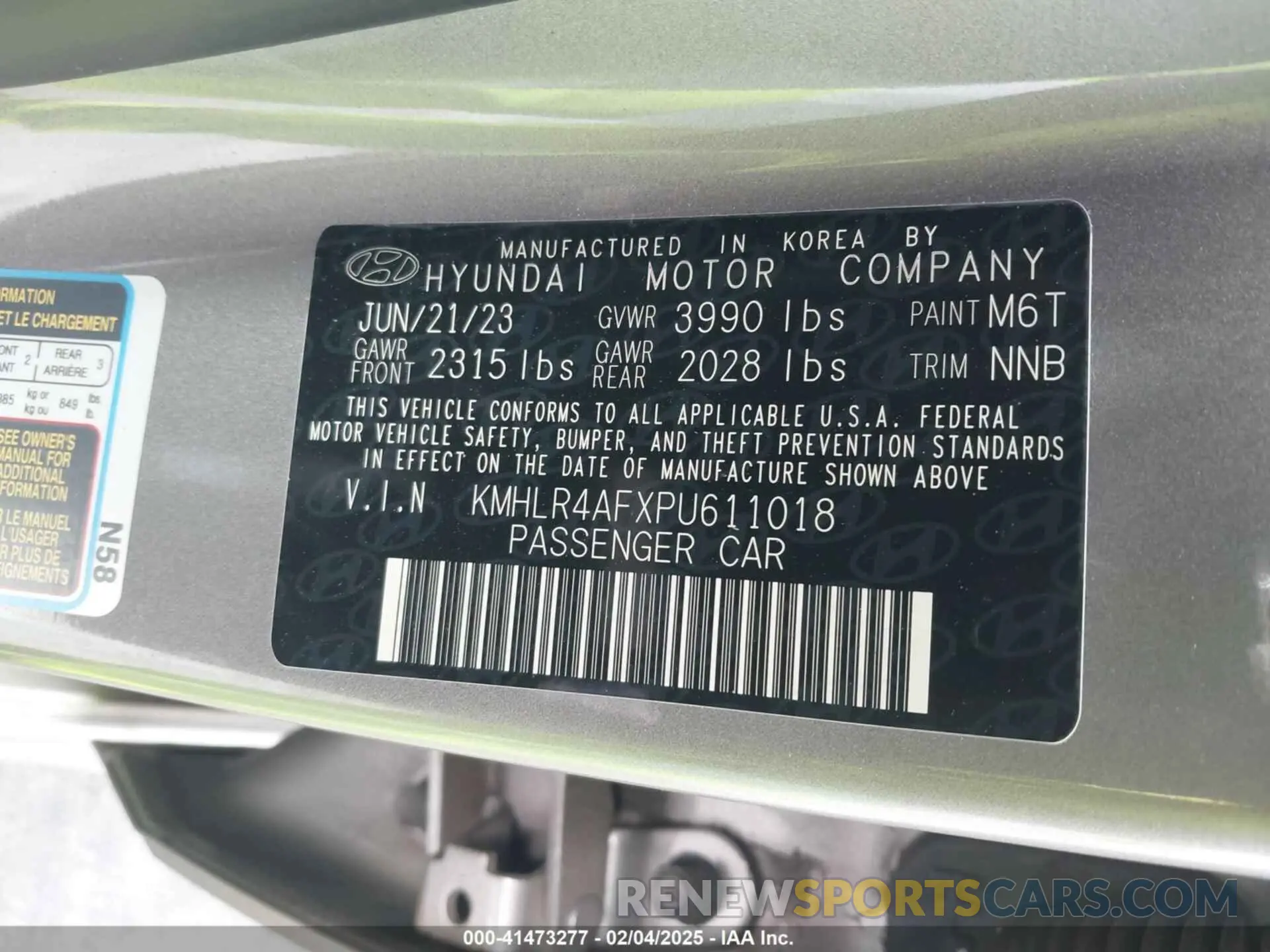 9 Photograph of a damaged car KMHLR4AFXPU611018 HYUNDAI ELANTRA 2023