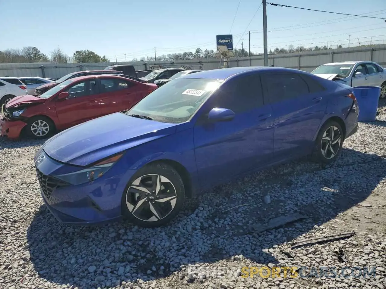 1 Photograph of a damaged car KMHLS4AG0PU430619 HYUNDAI ELANTRA 2023