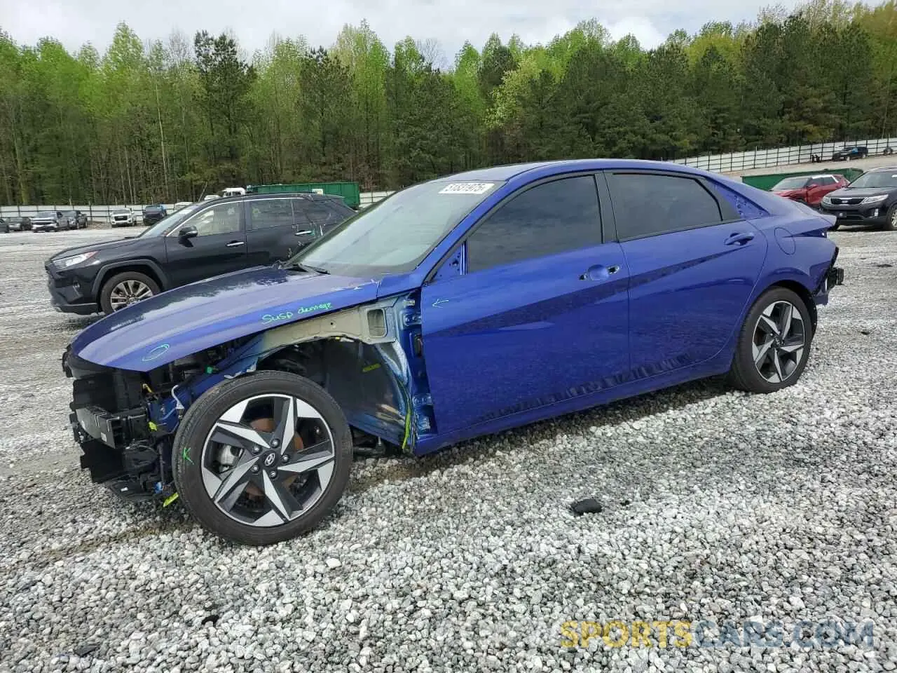 1 Photograph of a damaged car KMHLS4AG0PU478394 HYUNDAI ELANTRA 2023