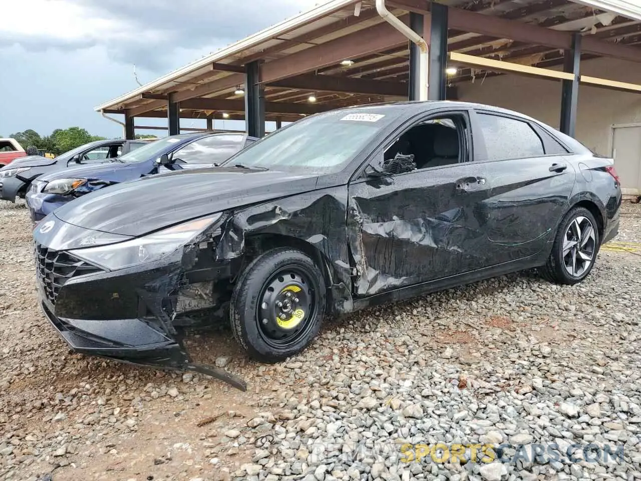 1 Photograph of a damaged car KMHLS4AG0PU575918 HYUNDAI ELANTRA 2023