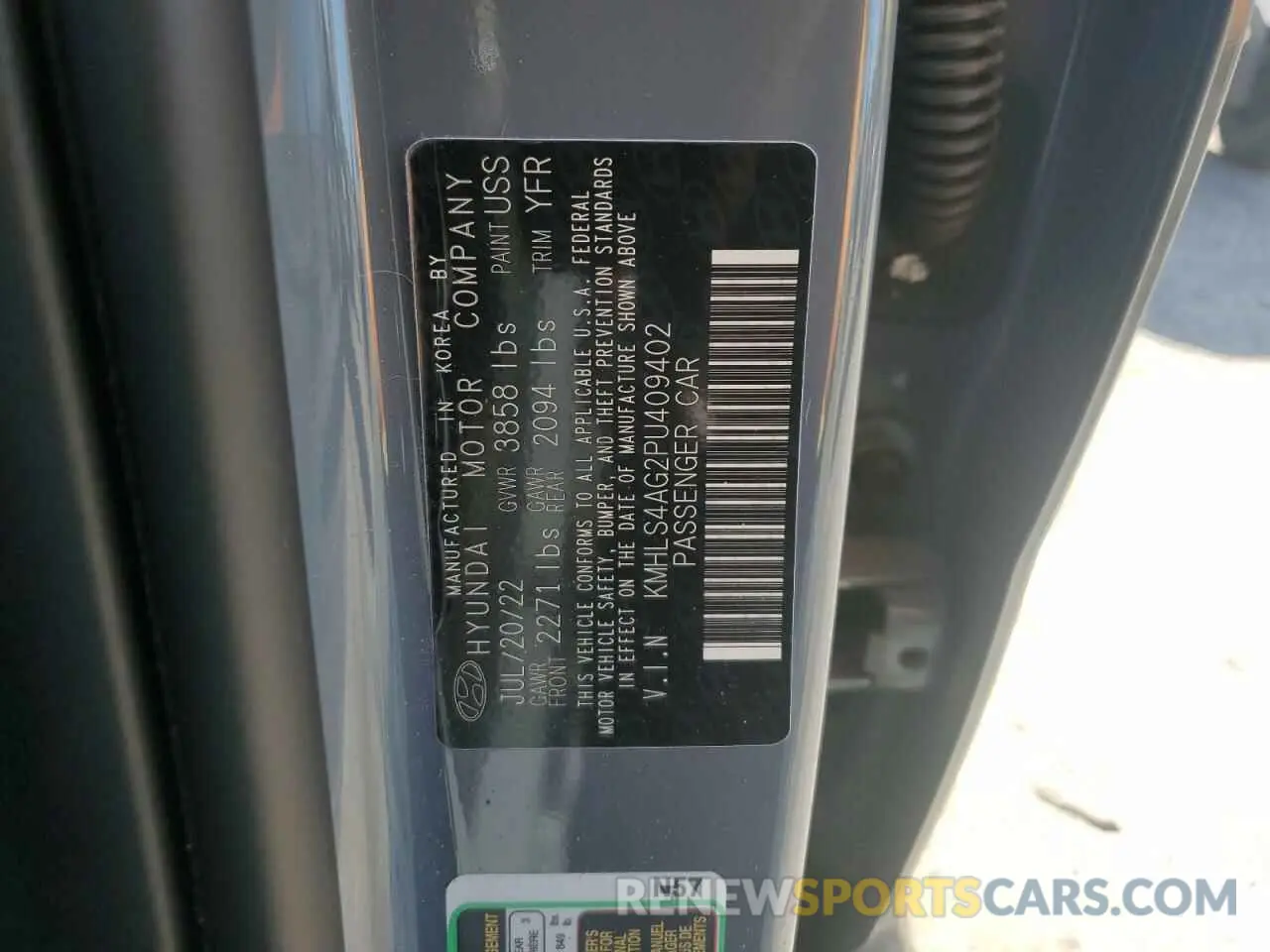 13 Photograph of a damaged car KMHLS4AG2PU409402 HYUNDAI ELANTRA 2023