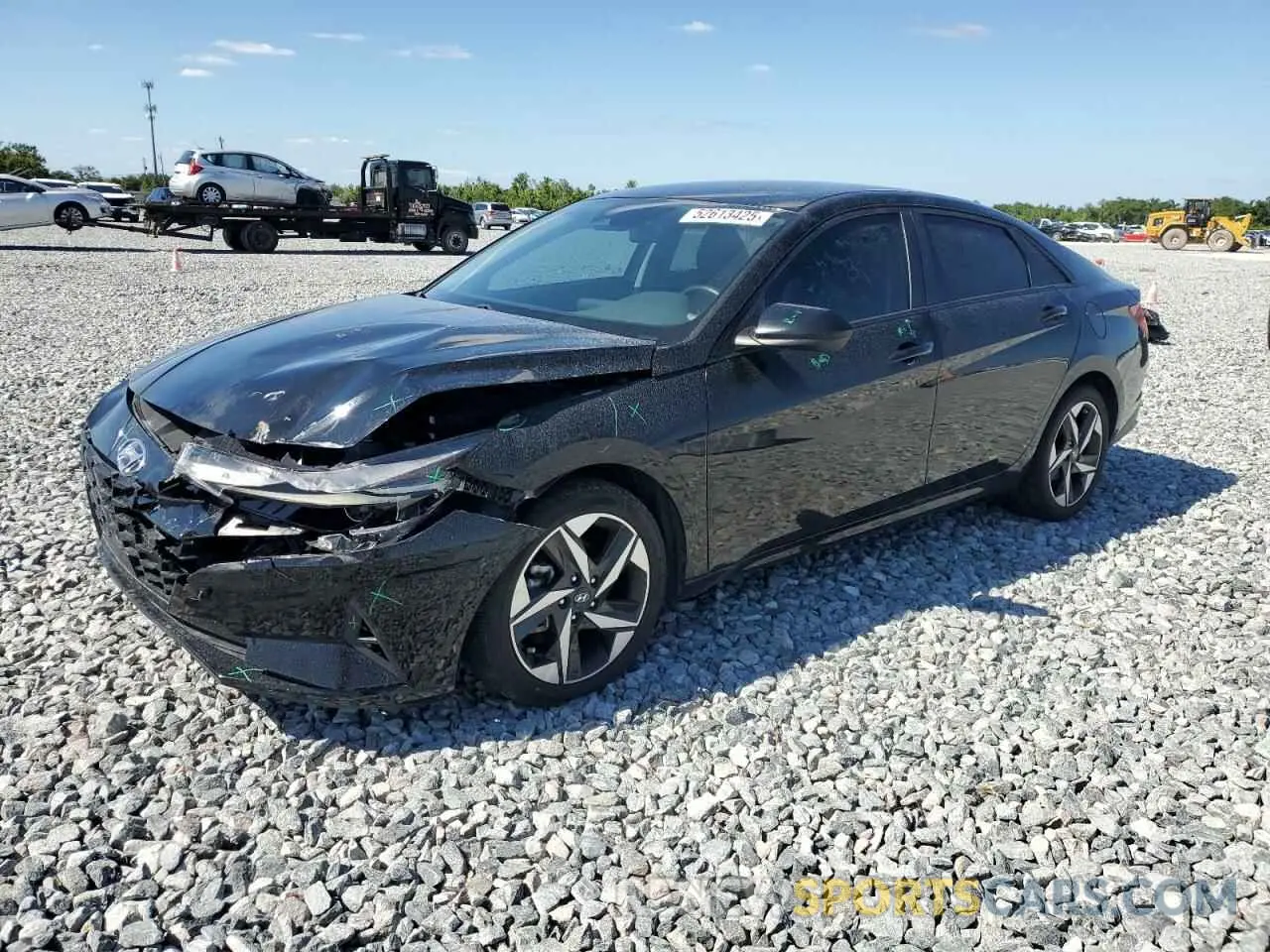 1 Photograph of a damaged car KMHLS4AG2PU410937 HYUNDAI ELANTRA 2023