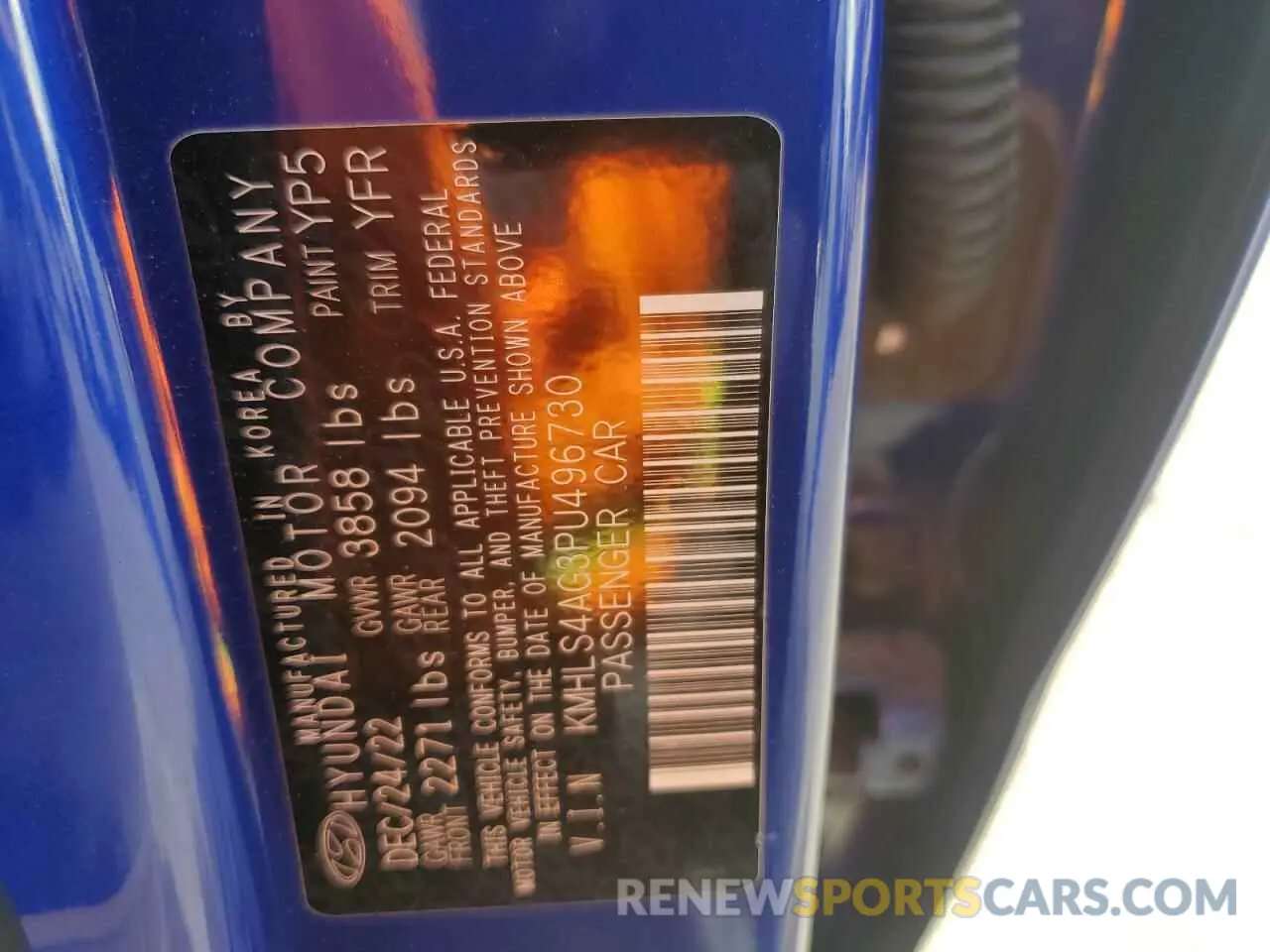 15 Photograph of a damaged car KMHLS4AG3PU496730 HYUNDAI ELANTRA 2023