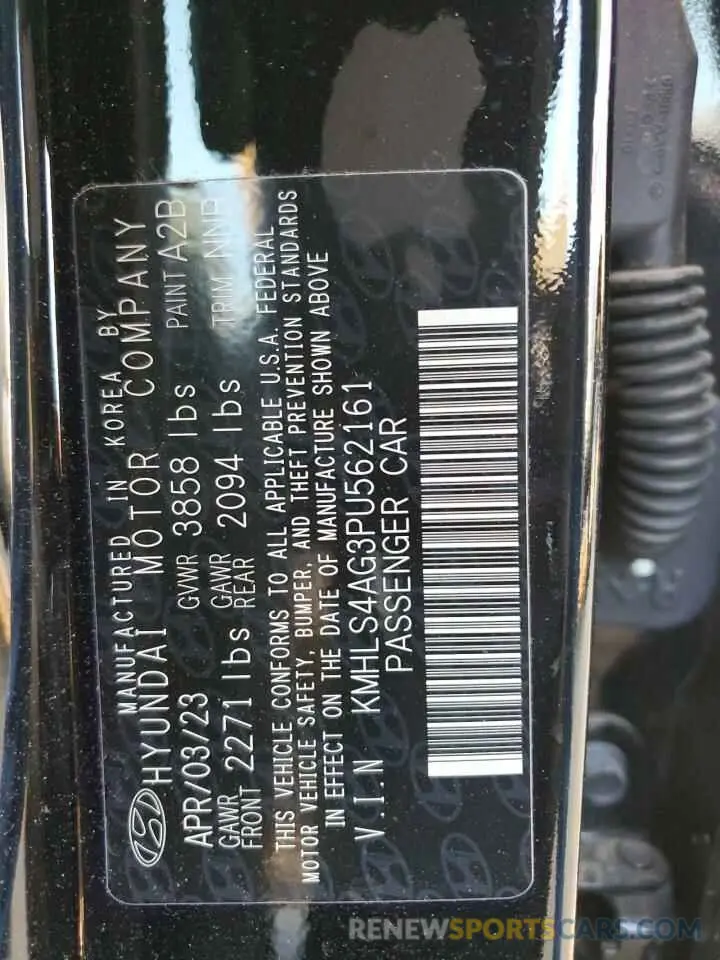 12 Photograph of a damaged car KMHLS4AG3PU562161 HYUNDAI ELANTRA 2023