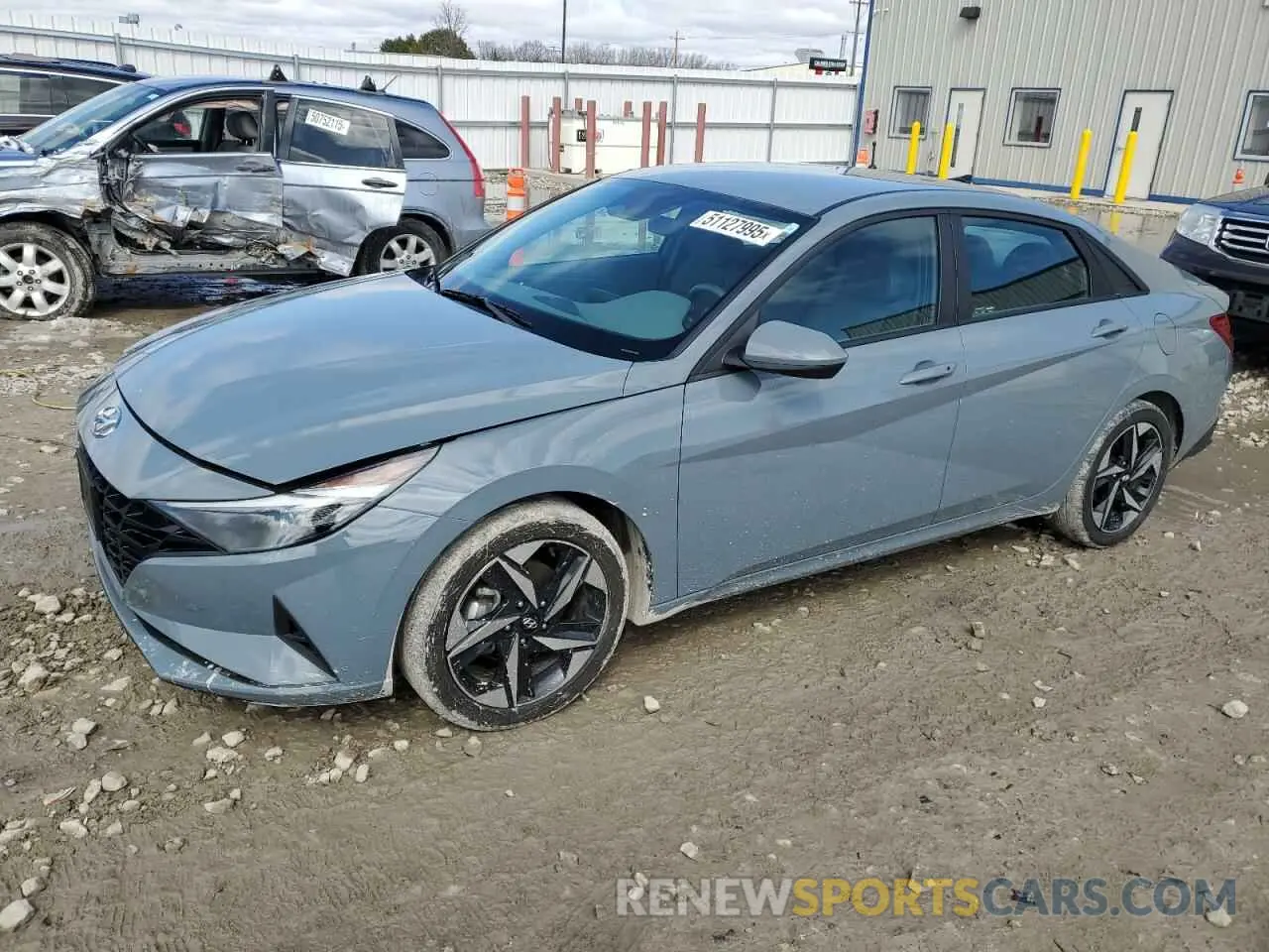 1 Photograph of a damaged car KMHLS4AG4PU435449 HYUNDAI ELANTRA 2023