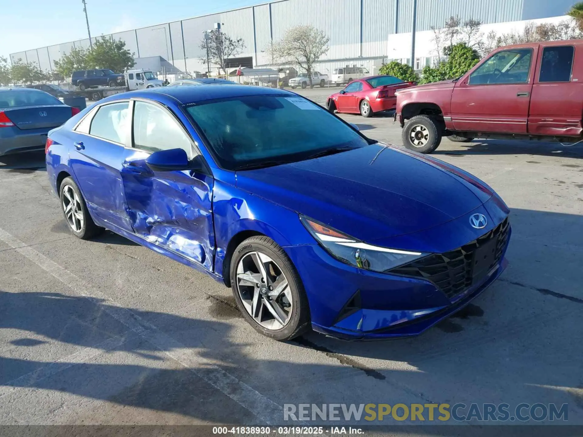 1 Photograph of a damaged car KMHLS4AG4PU483002 HYUNDAI ELANTRA 2023