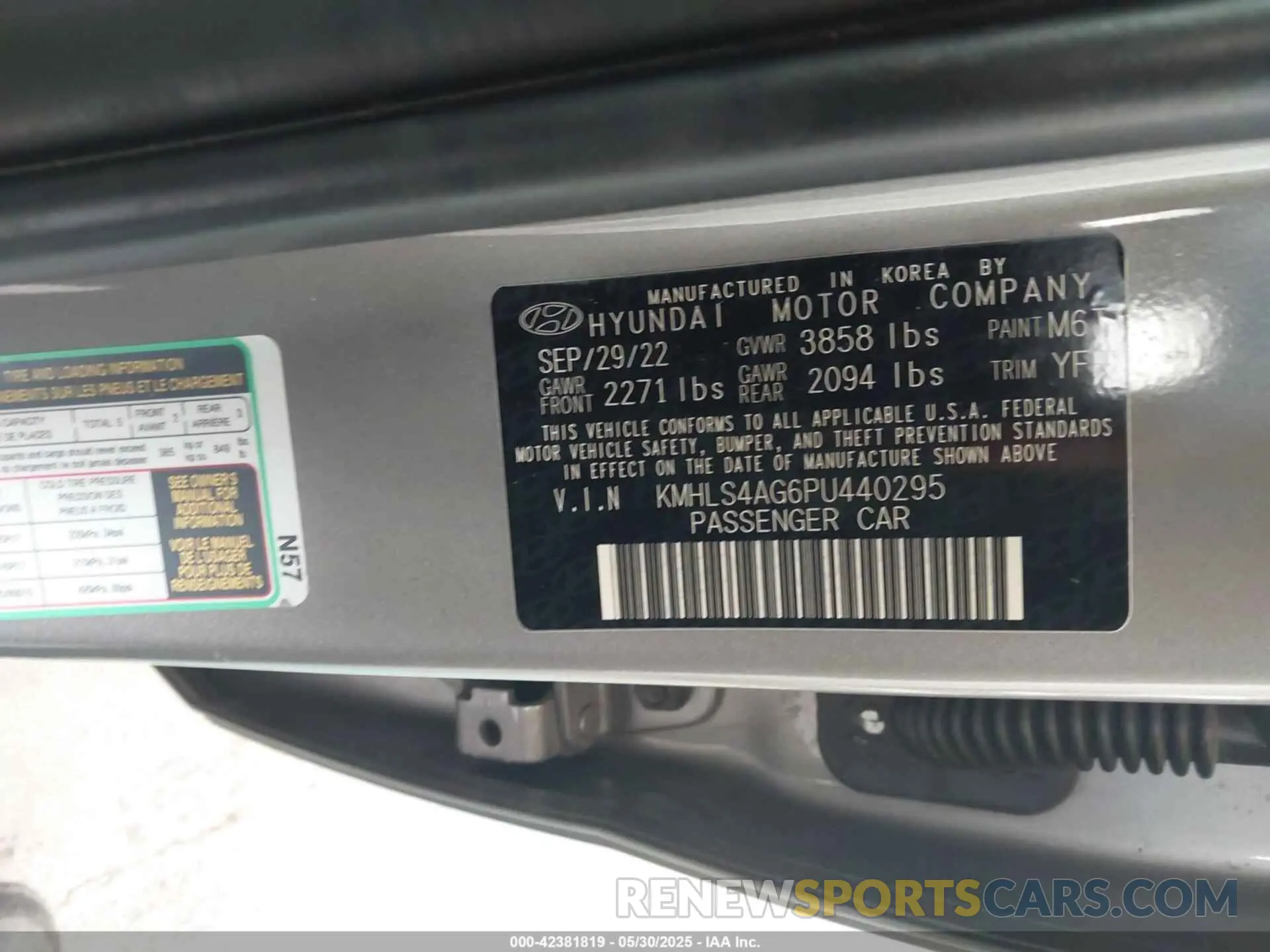 9 Photograph of a damaged car KMHLS4AG6PU440295 HYUNDAI ELANTRA 2023