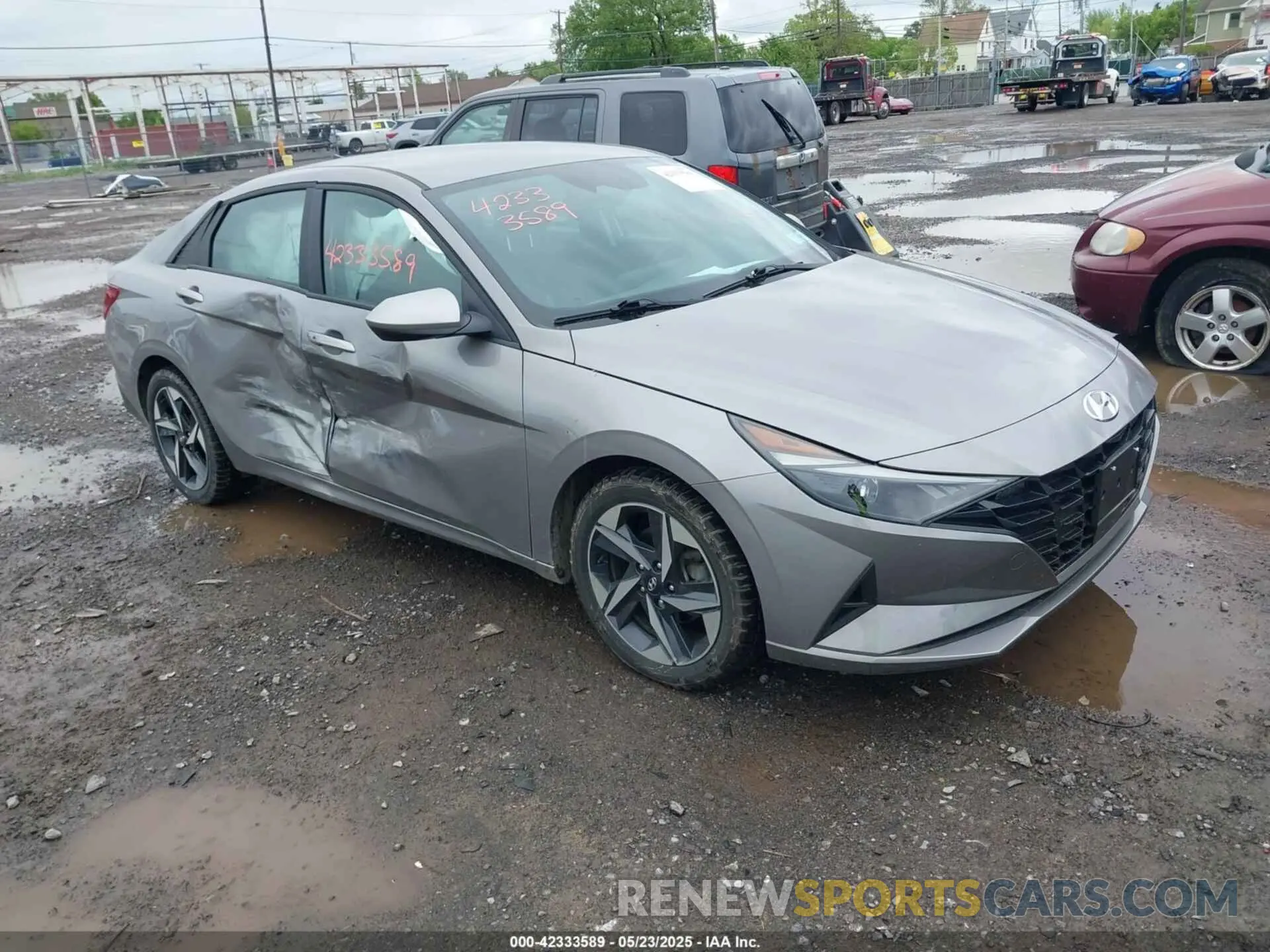 1 Photograph of a damaged car KMHLS4AG6PU506201 HYUNDAI ELANTRA 2023