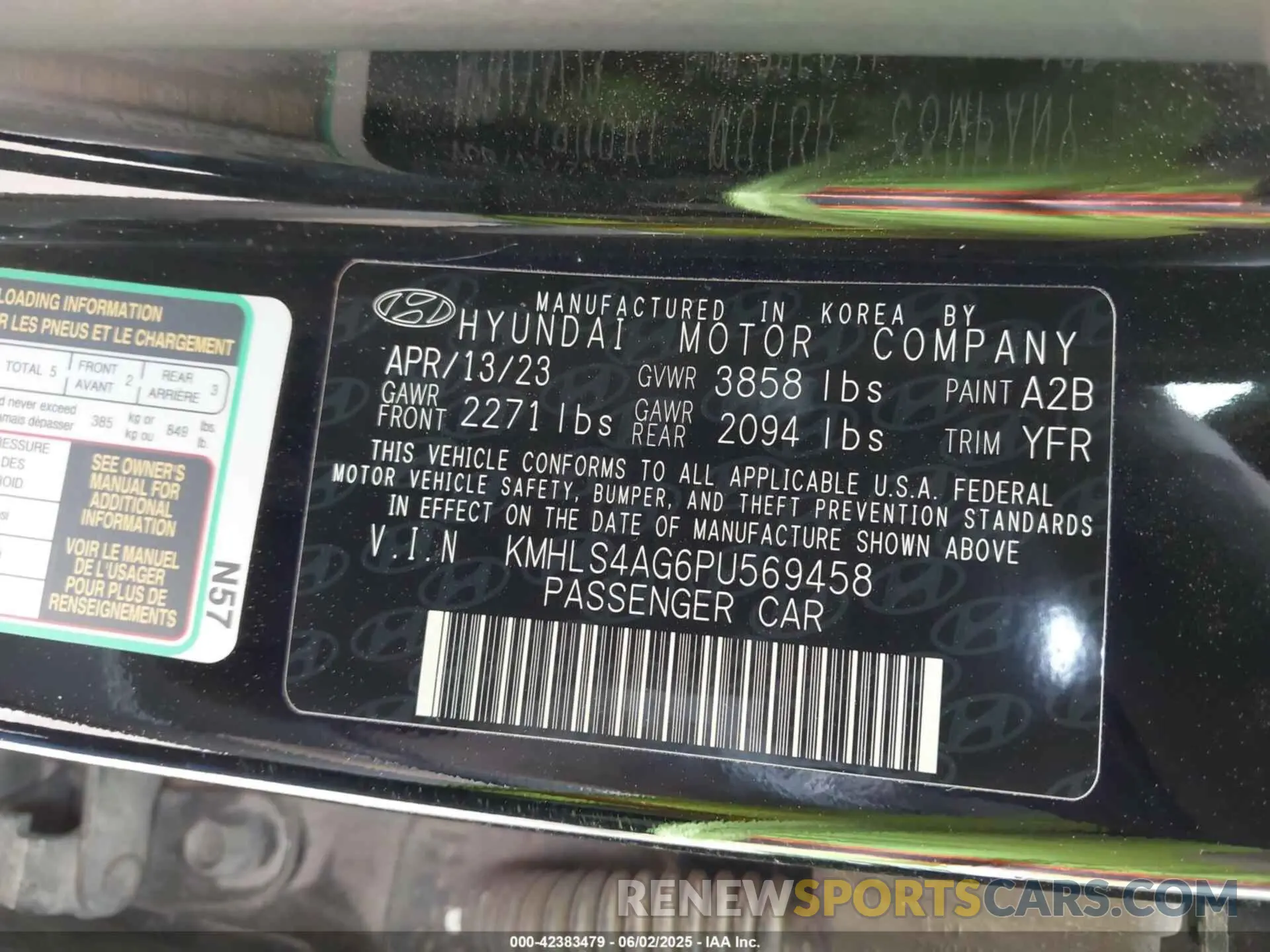 9 Photograph of a damaged car KMHLS4AG6PU569458 HYUNDAI ELANTRA 2023