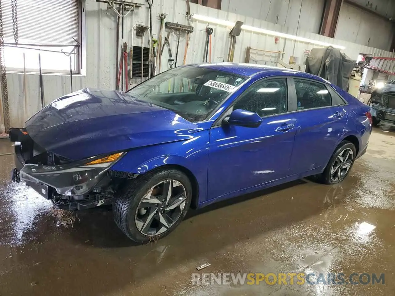 1 Photograph of a damaged car KMHLS4AG6PU573607 HYUNDAI ELANTRA 2023