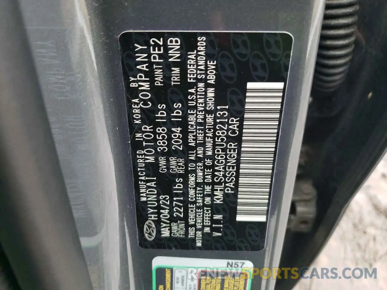 14 Photograph of a damaged car KMHLS4AG6PU582131 HYUNDAI ELANTRA 2023
