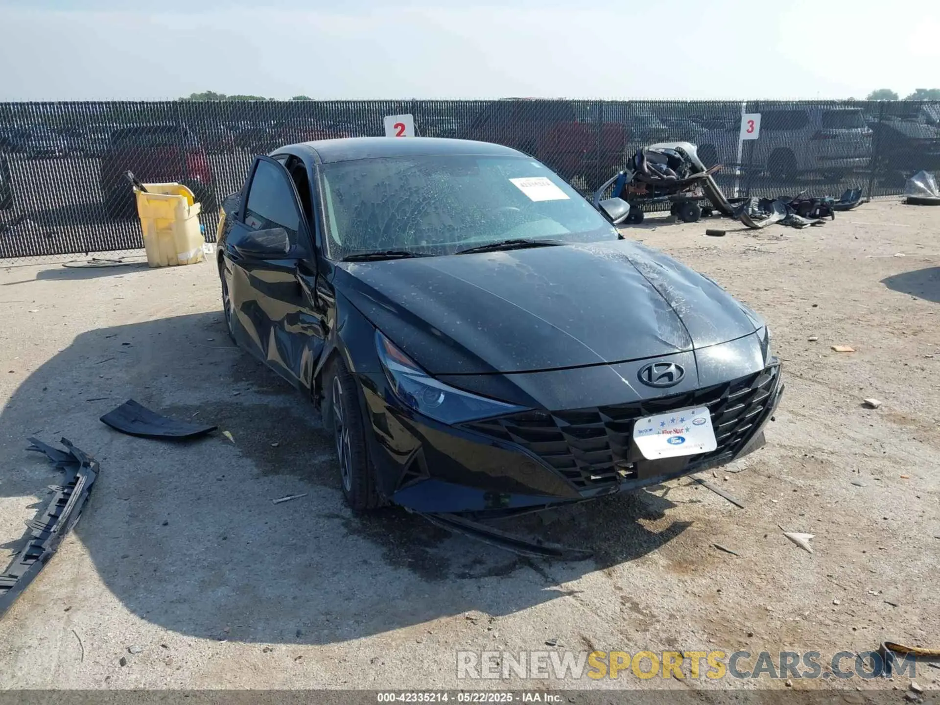 1 Photograph of a damaged car KMHLS4AG7PU436031 HYUNDAI ELANTRA 2023